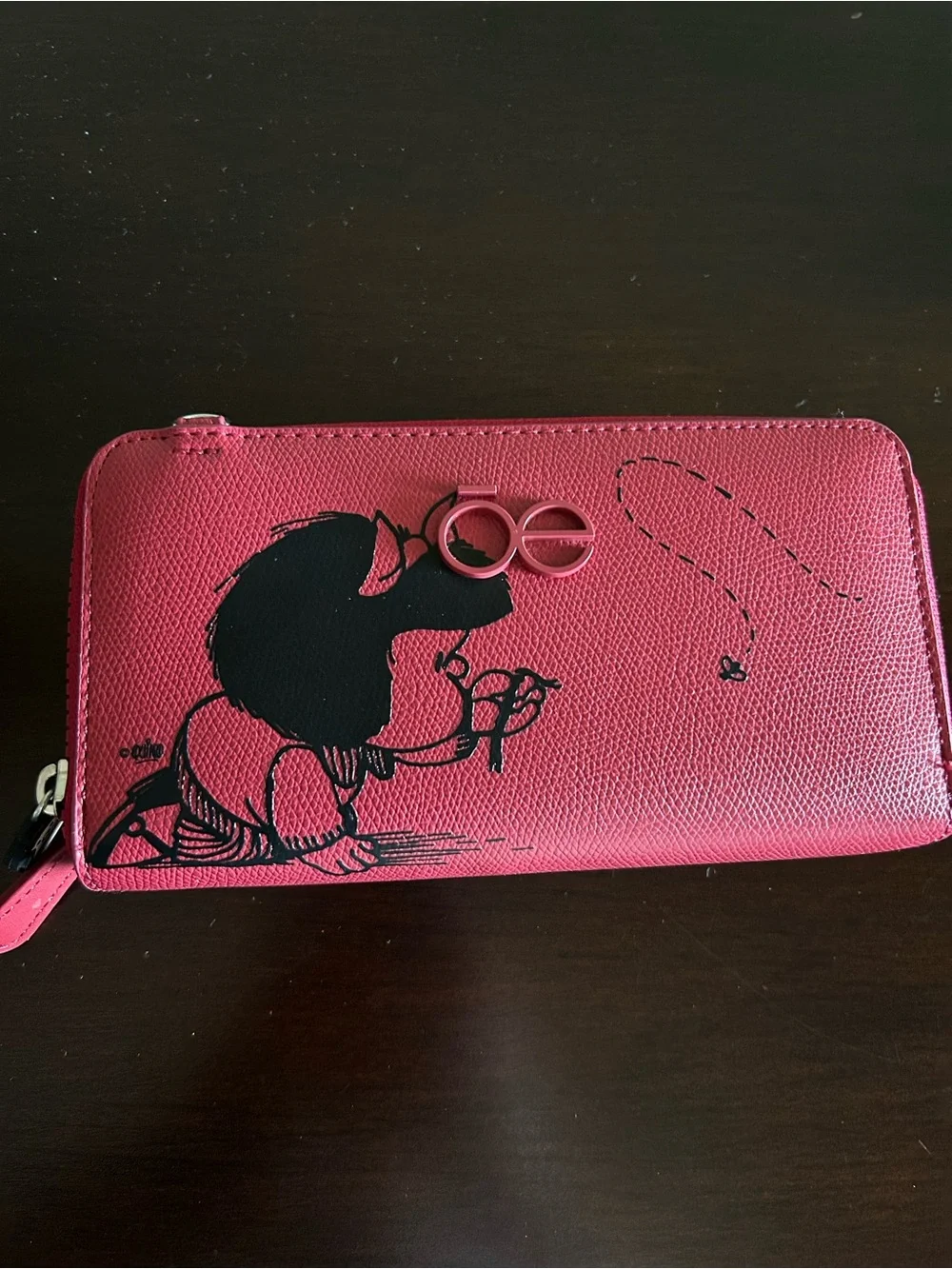 Mafalda Cloe MX Red Women's Zip Wallet with Playful Graphic